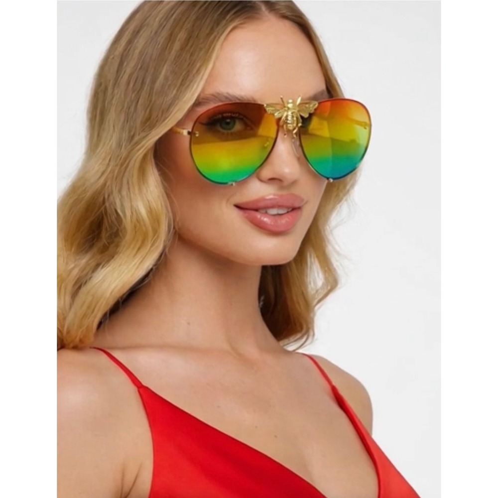 Oversized Women Sunglasses Rave Festival Shades Summer Funky Glam Eyewear‎ Fancy